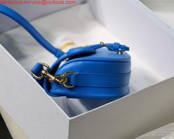 Replica Dior M9327 dior Bobby bag East West Box Calfskin Blue 6