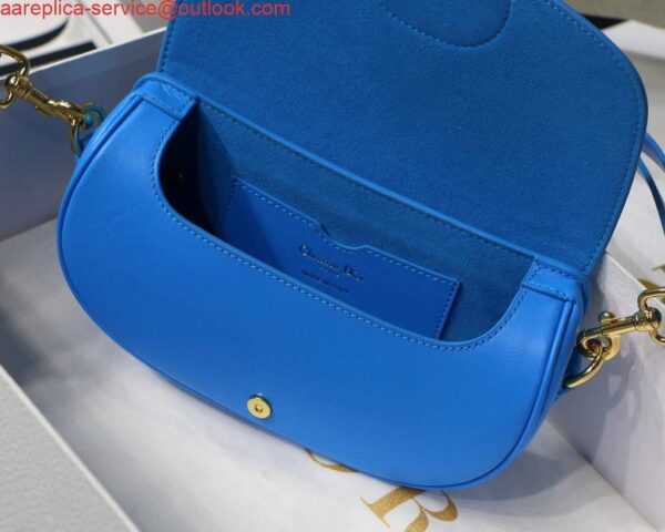 Replica Dior M9327 dior Bobby bag East West Box Calfskin Blue 8