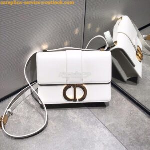 Replica Dior 30 Montaigne Calfskin Bag in White