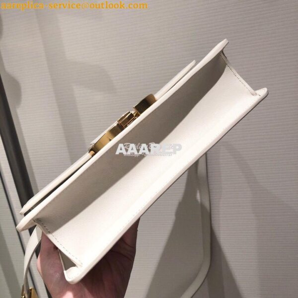 Replica Dior 30 Montaigne Calfskin Bag in White 7