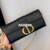 Replica Dior 30 Montaigne Chain Bag With Handle in Black Maxicannage L 2