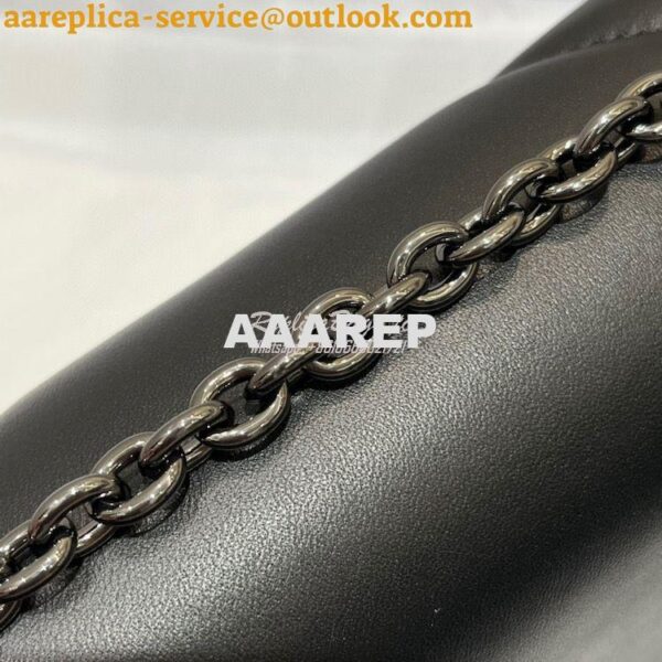 Replica Dior 30 Montaigne Chain Bag With Handle in Black Maxicannage L 5