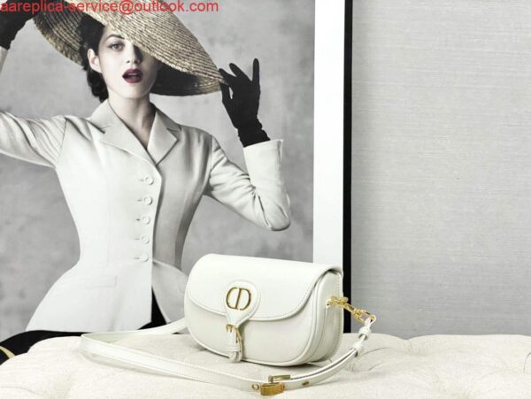 Replica Dior M9327 dior Bobby bag East West White Box Calfskin 3