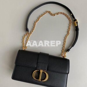 Replica Dior 30 Montaigne East-west Bag in Black Calfskin M9334 2