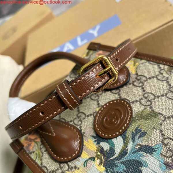 Replica Gucci 671623 Mini Tote Bag With Lnterlocking G Brown 9