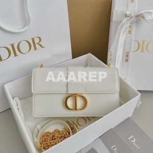 Replica Dior 30 Montaigne East-west Bag in White Calfskin M9334