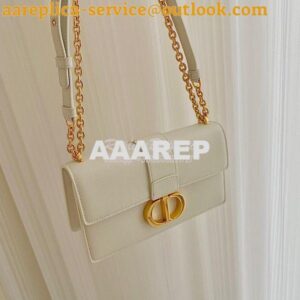 Replica Dior 30 Montaigne East-west Bag in White Calfskin M9334 2