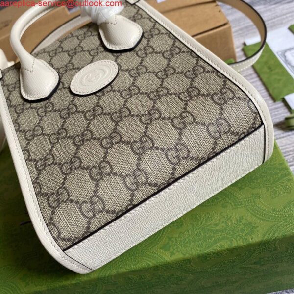 Replica Gucci 671623 Mini Tote Bag With Lnterlocking G White 7