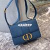 Replica Dior 30 Montaigne Grained Calfskin Bag in Black