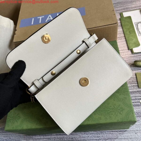 Replica Gucci 675795 Gucci Diana mini shoulder bag White 9