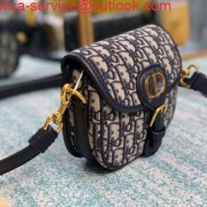 Replica Dior M9317 Dior Bobby Small Crossbody Bag Oblique Jacquard Navy Blue 2