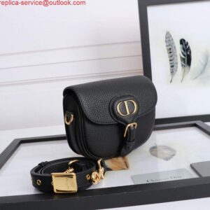 Replica Dior M9317 Small bobby bag Black Grained Calfskin 2