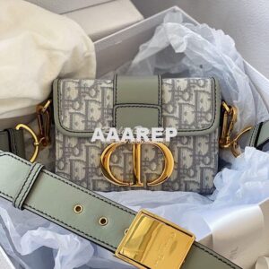 Replica Dior 30 Montaigne Jacquard Canvas Box Bag M9204 Gray