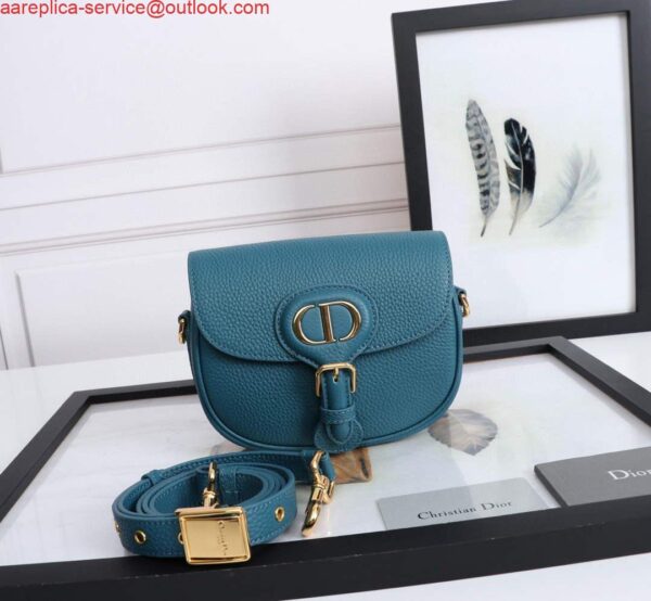 Replica Dior M9317 Small bobby bag Blue Grained Calfskin 3