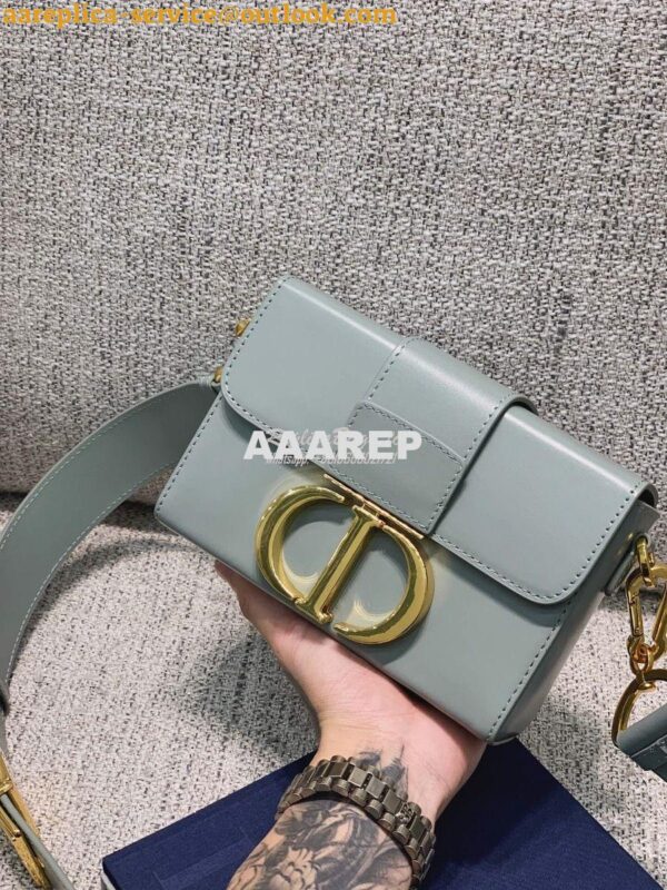 Replica Dior 30 Montaigne Lambskin Box Bag M9204 in Stone Grey 4