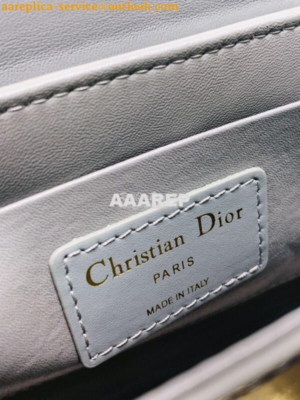 Replica Dior 30 Montaigne Lambskin Box Bag M9204 in Stone Grey 12