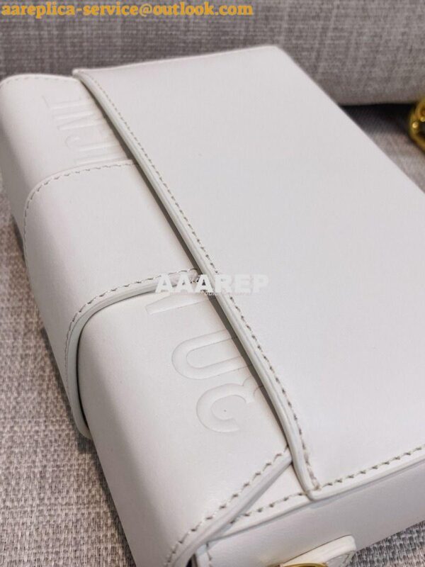 Replica Dior 30 Montaigne Lambskin Box Bag M9204 in White 9