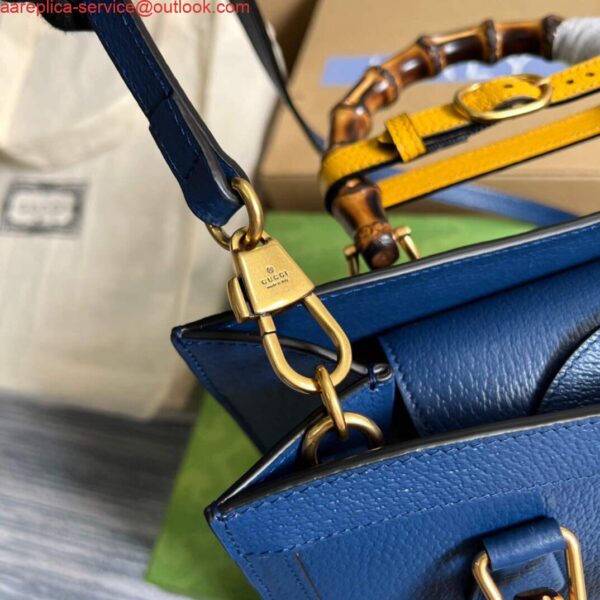 Replica Gucci 702721 Gucci Diana Small Tote Bag Blue 6