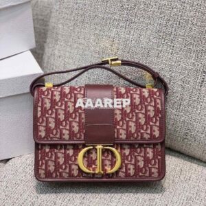 Replica Dior 30 Montaigne Oblique Jacquard Canvas Burgundy