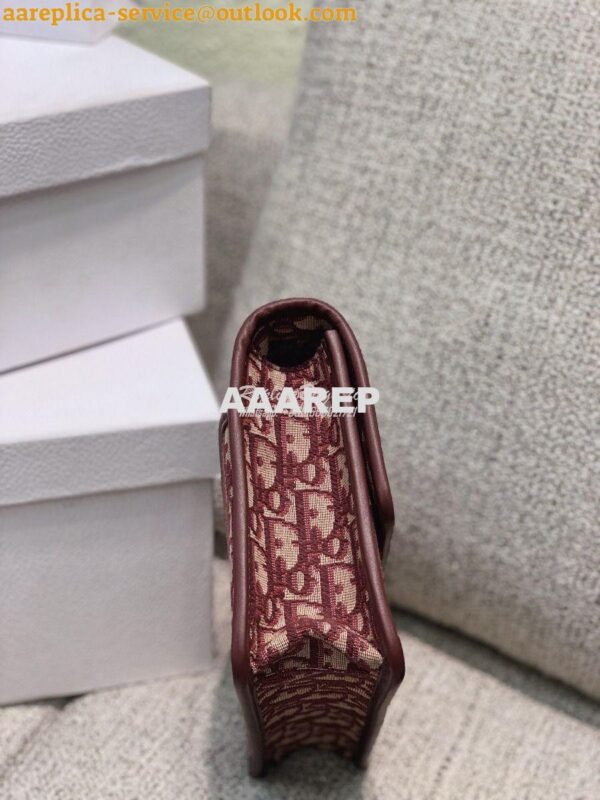 Replica Dior 30 Montaigne Oblique Jacquard Canvas Burgundy 6