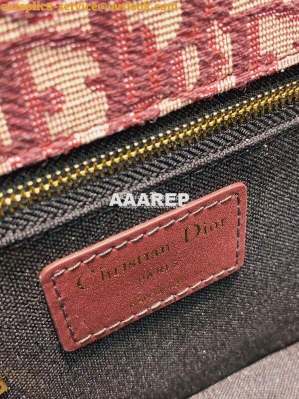 Replica Dior 30 Montaigne Oblique Jacquard Canvas Burgundy 13