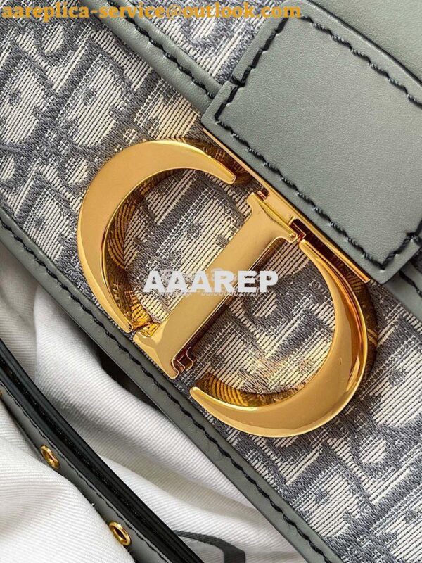 Replica Dior 30 Montaigne Oblique Jacquard Canvas Gray 6