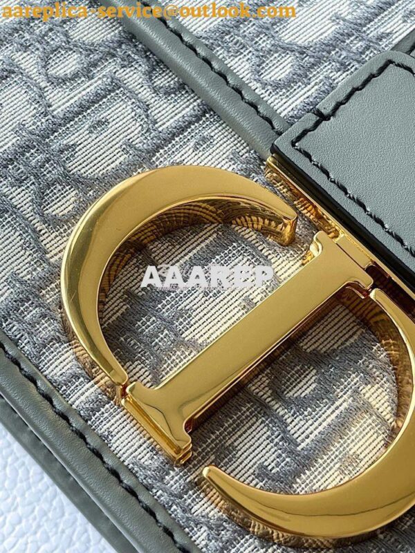 Replica Dior 30 Montaigne Oblique Jacquard Canvas Gray 7