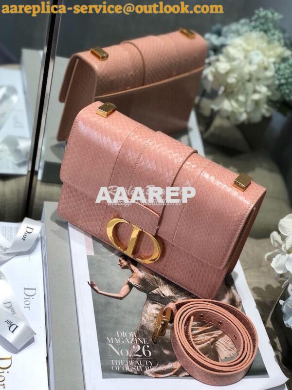 Replica Dior 30 Montaigne Python Bag in M9203 Coral 6