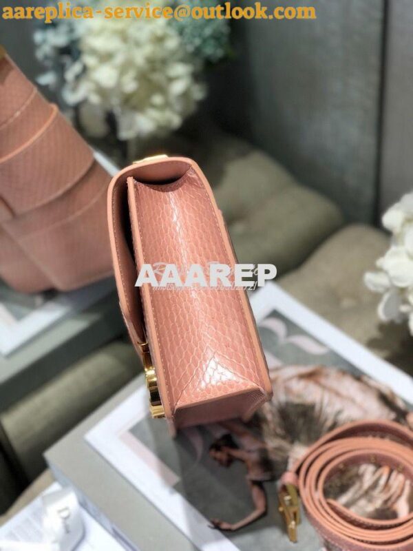 Replica Dior 30 Montaigne Python Bag in M9203 Coral 9