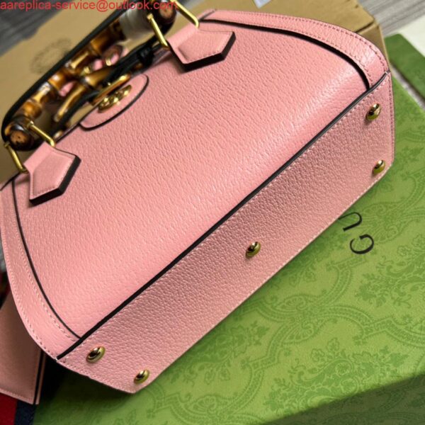 Replica Gucci 702732 Gucci Diana Mini Tote Bag Pink leather 8