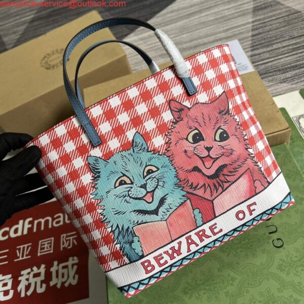 Replica Gucci 410812 Children's Kitten Print Mini Shopping Bag 5