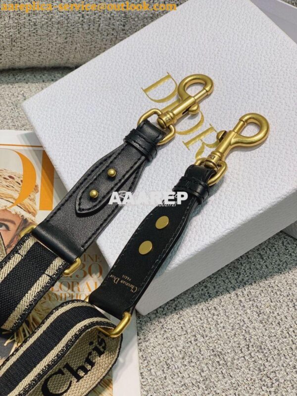 Replica Dior Adjustable Shoulder Strap 25 Black 7