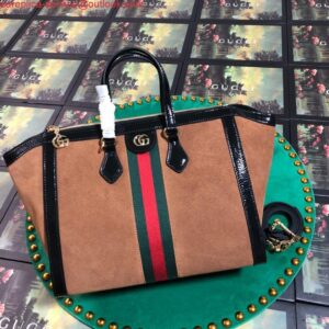 Replica Gucci 524537 Gucci Ophidia GG Medium Tote Shoulder Bag Tan 2