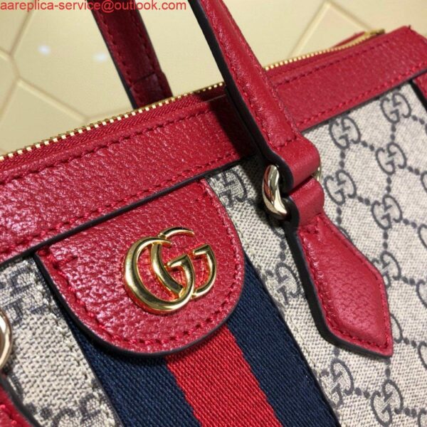 Replica Gucci 524537 Ophidia GG Medium Tote Red Bag 7