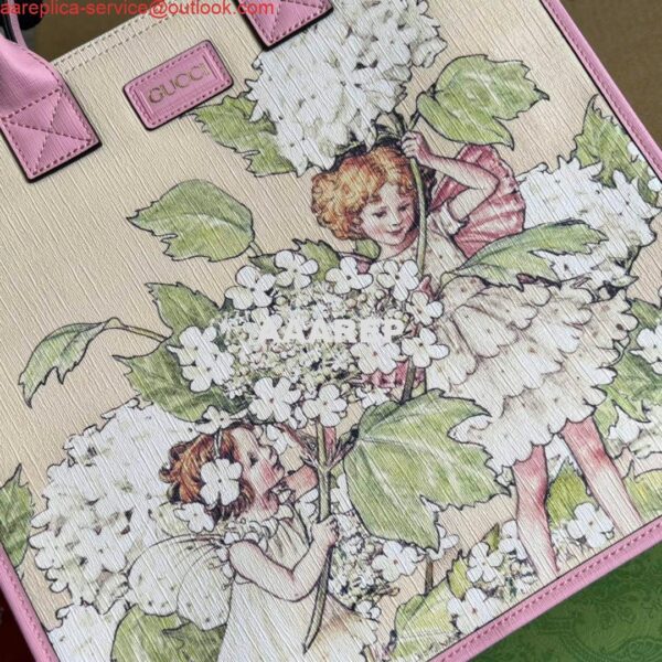 Replica Gucci 550763 Children's Fairy Print Large Tote Bag Pink 5