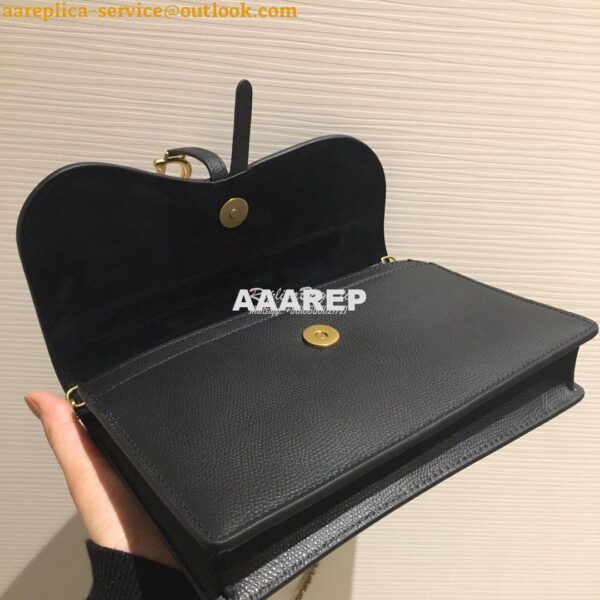 Replica Dior Black Saddle Calfskin Clutch WOC 10