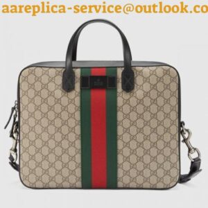 Replica Gucci GG Supreme Briefcase With Web