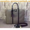 Replica Gucci Medium Briefcase In Black Signature Leather 2