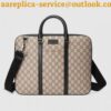 Replica Gucci Men's Briefcase In Black GG Supreme Canvas 2