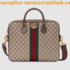 Replica Gucci Ophidia GG Briefcase In GG Supreme Canvas