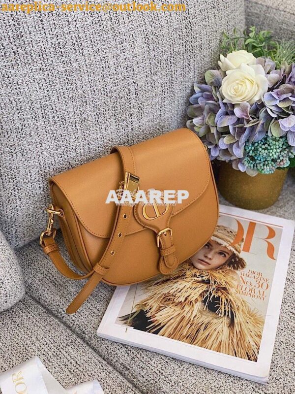 Replica Dior Bobby Bag in Camel Box Calfskin M9319U 4