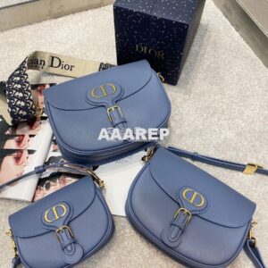 Replica Dior Bobby Bag in Denim Blue Box Calfskin M9319U