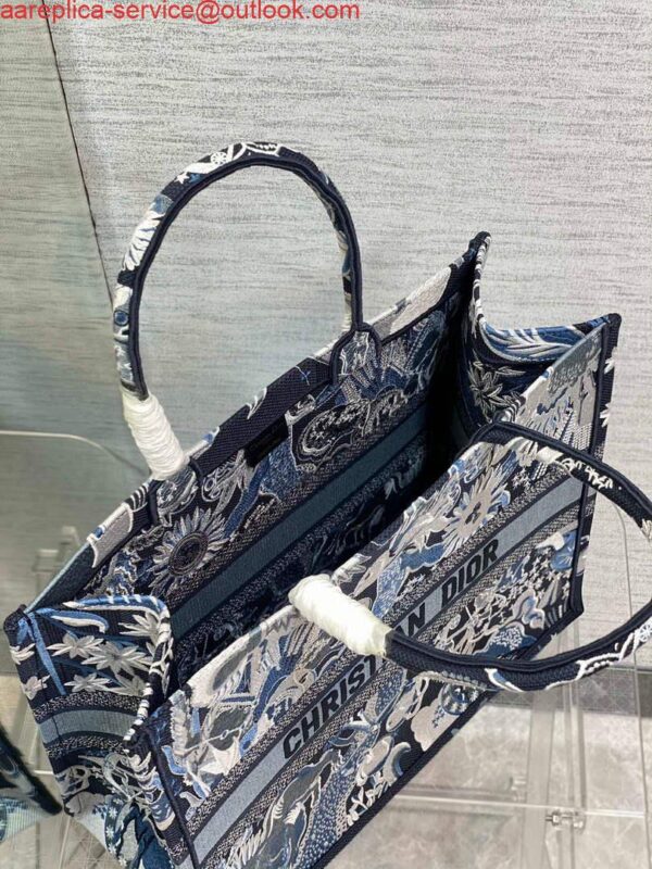 Replica Dior M1286 Large Book Tote Blue Multicolor Zodiac Fantastico Embroidery 8