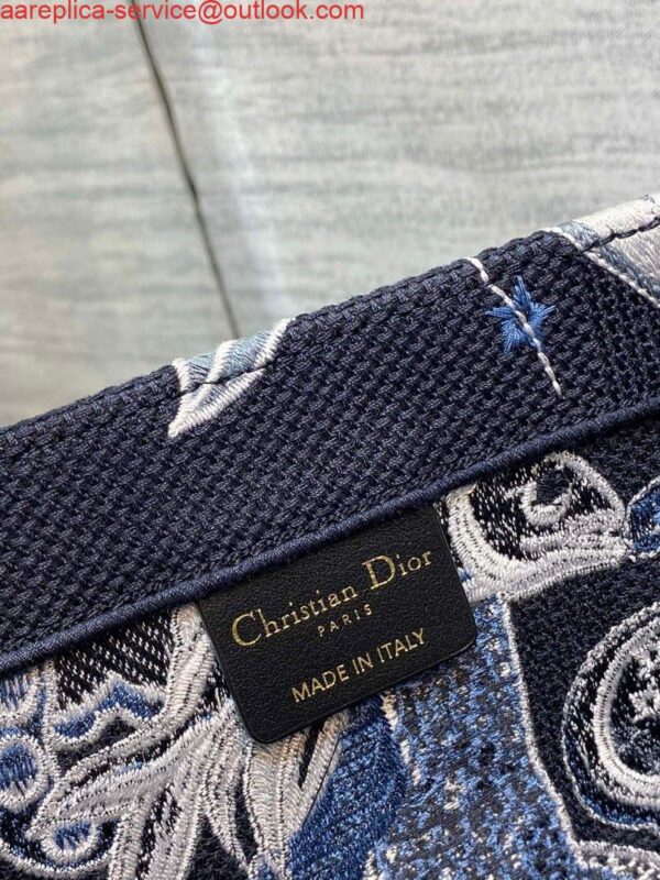 Replica Dior M1286 Large Book Tote Blue Multicolor Zodiac Fantastico Embroidery 9