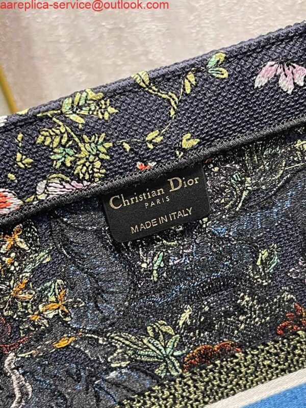 Replica Dior M1286 Large Book Tote D-Constellation embroidery in shades of blue 8