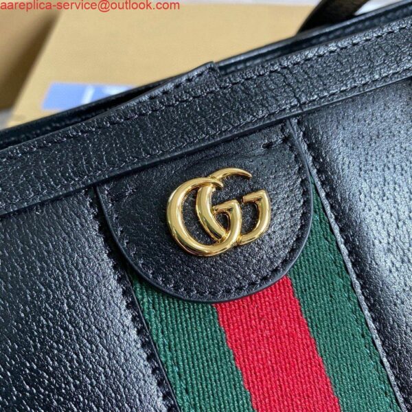 Replica Gucci 631685 Ophidia GG Medium Tote Bag Black 5