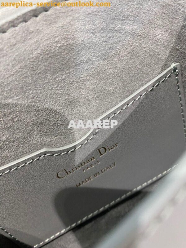 Replica Dior Bobby Bag in Grey Box Calfskin M9319U 9