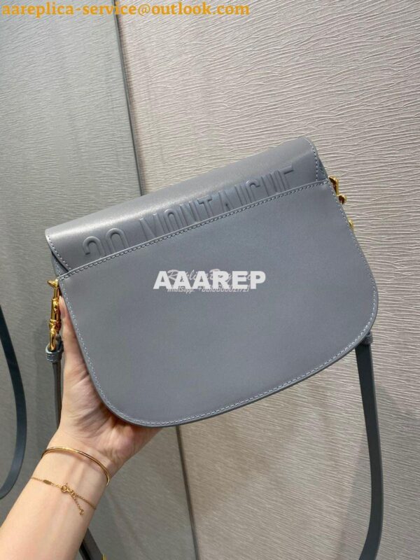 Replica Dior Bobby Bag in Grey Box Calfskin M9319U 10