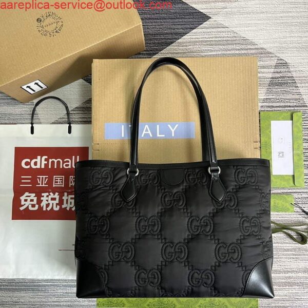 Replica Gucci 631685 Ophidia GG medium tote black 3