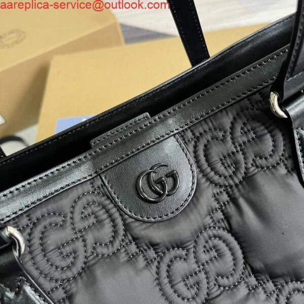 Replica Gucci 631685 Ophidia GG medium tote black 6